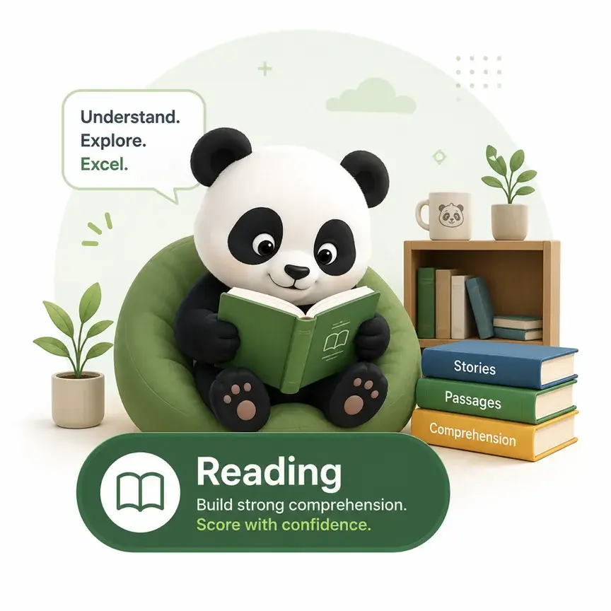 Reading practice with Smart Panda