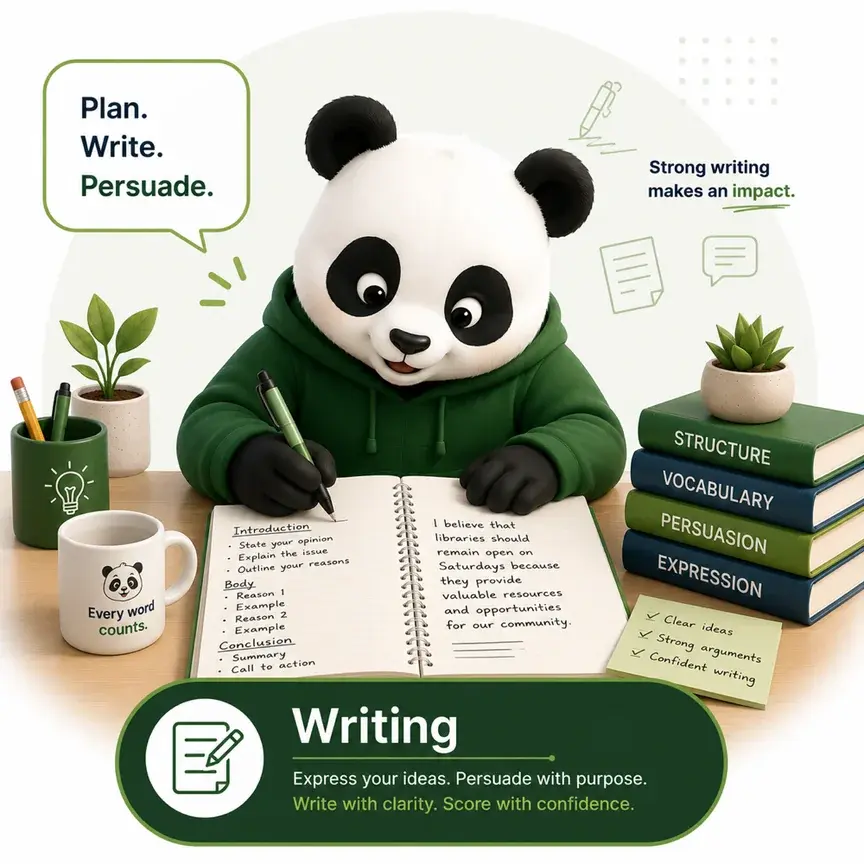 Writing practice with Smart Panda